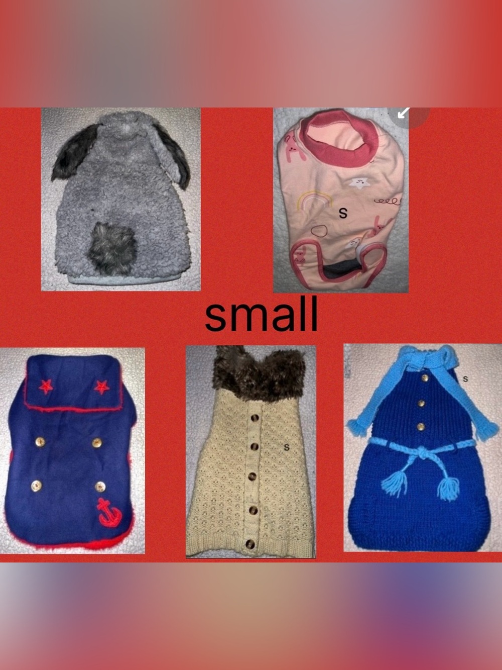 (Small dog coats lot)Pink Rainbow Print Pet Shirt - Brand Unknown